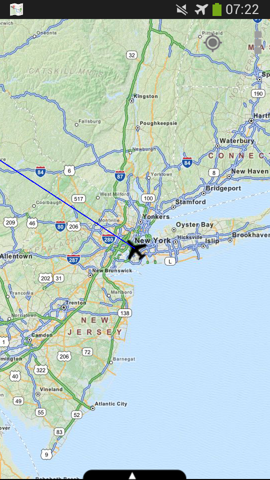 Flight over area